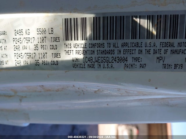 1C4BJWEG5GL243004 Jeep Wrangler