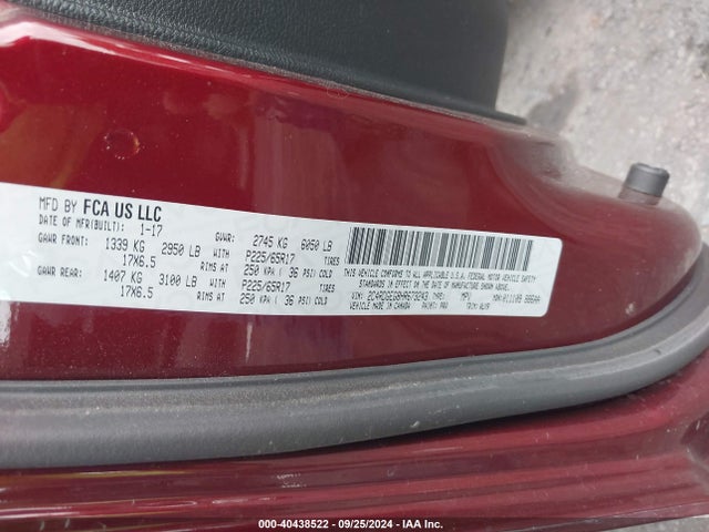 Dodge Grand Caravan Gt 2017 2C4RDGEG8HR673243 Image 9