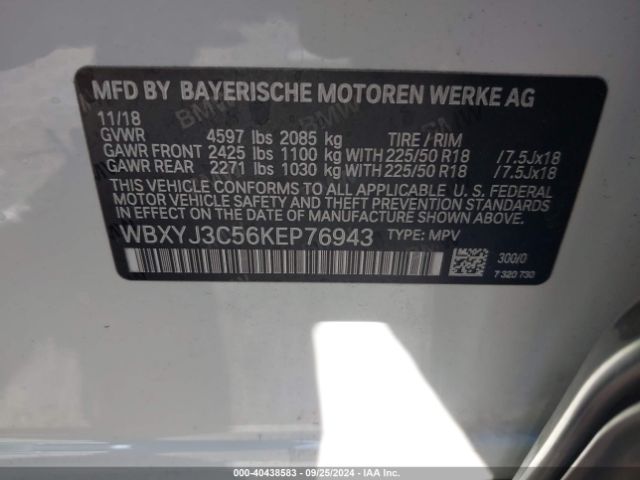 WBXYJ3C56KEP76943 BMW X2 Sdrive28i