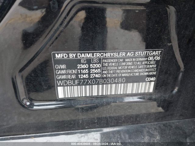 2007 MERCEDES-BENZ E 63 AMG WDBUF77X07B030480 Photo 8