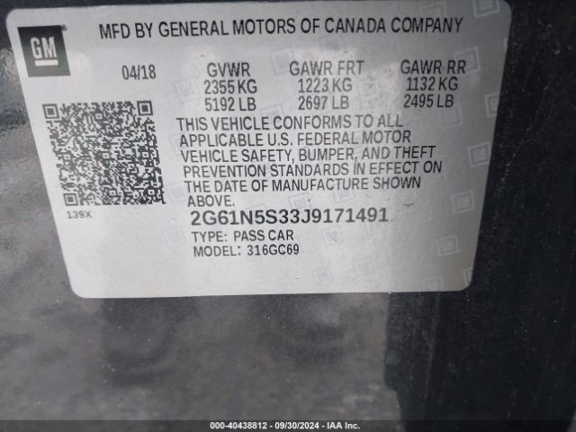 2G61N5S33J9171491 Cadillac XTS LUXURY