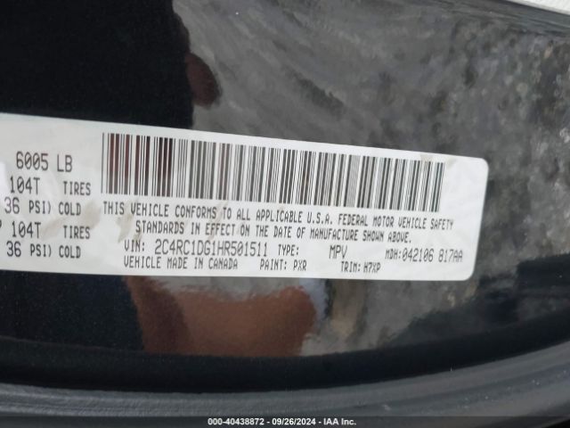 2C4RC1DG1HR501511 Chrysler Pacifica Touring