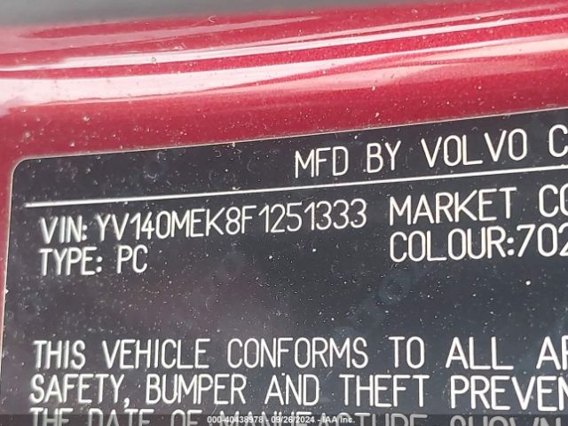 YV140MEK8F1251333 Volvo V60 T5 Premier