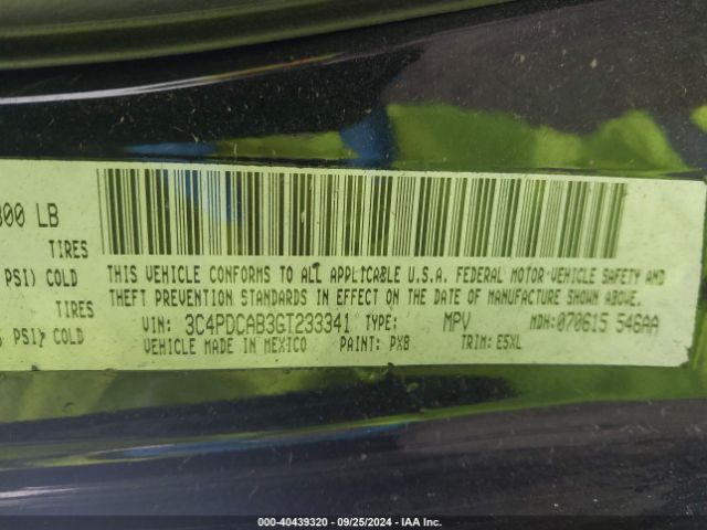 3C4PDCAB3GT233341 Dodge JOURNEY SE