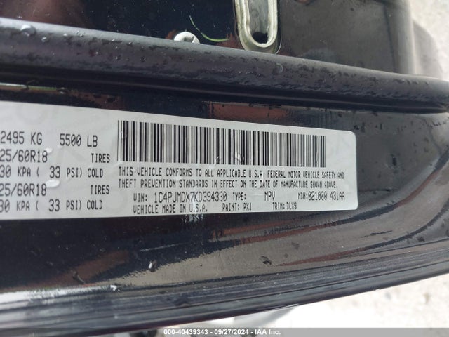 Jeep Cherokee Limited 4x4 2019 1C4PJMDX7KD394330 Image 9
