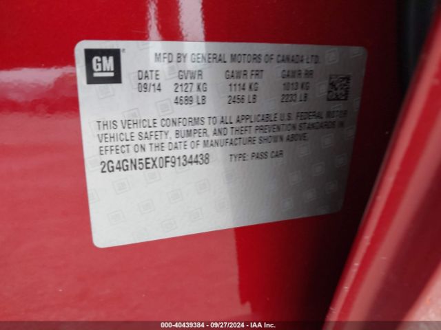 2G4GN5EX0F9134438 Buick Regal Turbo/e-assist Premium I