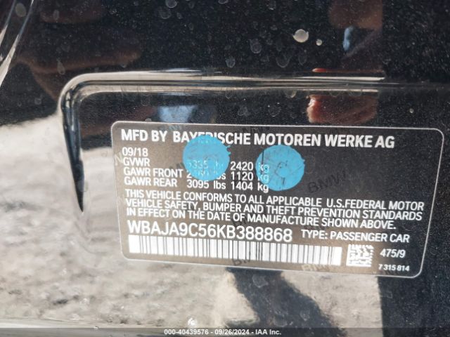 WBAJA9C56KB388868 BMW 530e Iperformance