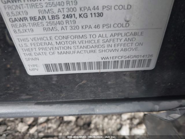 WA1EFCFS4GR014126 Audi Q3 2.0t Premium Plus