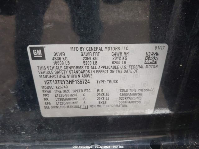1GT12TEY3HF135724 GMC Sierra 2500hd Slt