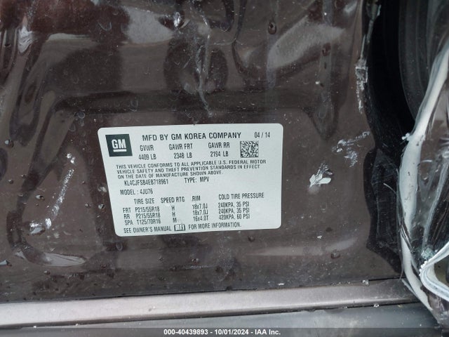 KL4CJFSB4EB718961 Buick Encore Convenience