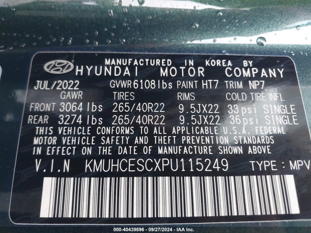 KMUHCESCXPU115249 Genesis Gv80 3.5t Awd