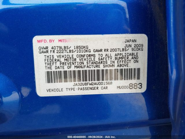 2010 MITSUBISHI LANCER JA32U8FW2AU001568 Photo 8