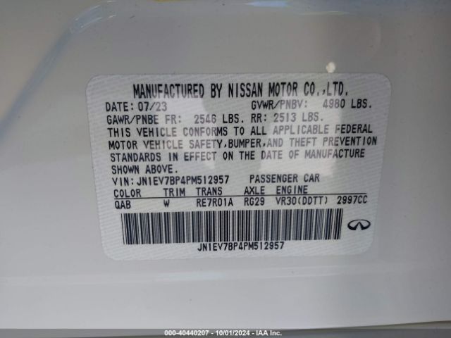 JN1EV7BP4PM512957 Infiniti Q50 LUXE