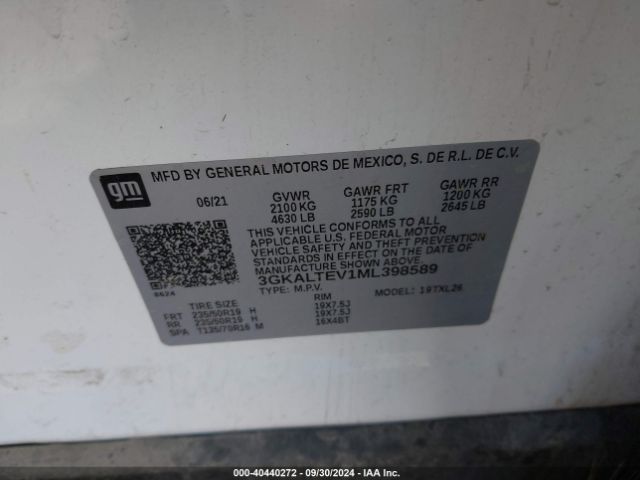3GKALTEV1ML398589 GMC Terrain Awd Sle