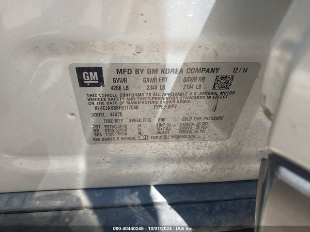 Buick Encore 2015 KL4CJASB6FB117040 Image 9