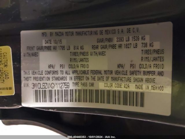 3MYDLBZVXGY112759 Scion IA