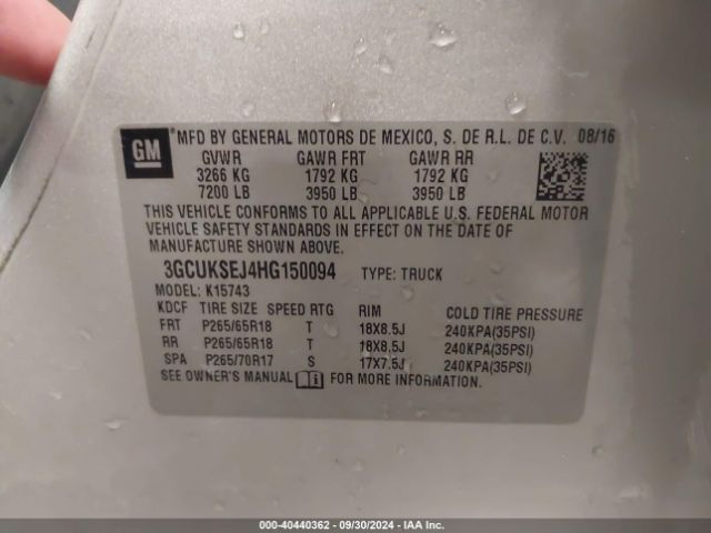 3GCUKSEJ4HG150094 Chevrolet Silverado 1500 1lz