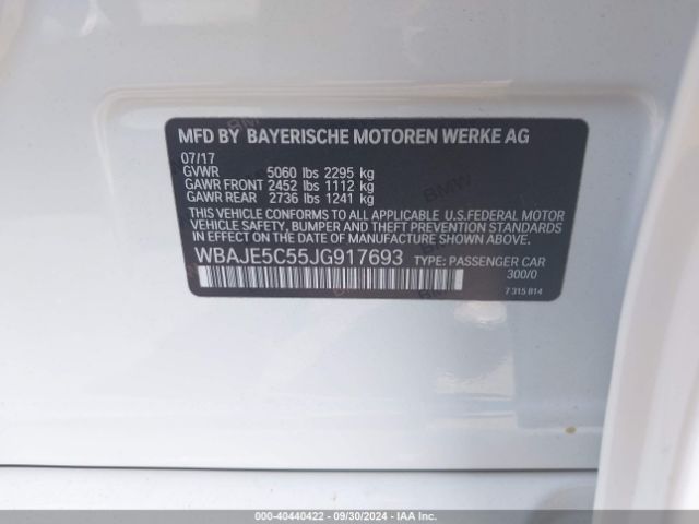 WBAJE5C55JG917693 BMW 540I