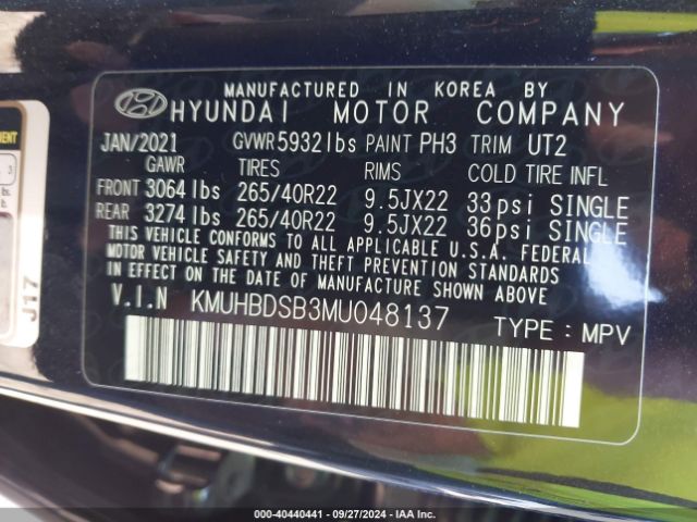 KMUHBDSB3MU048137 Genesis Gv80 2.5t Awd