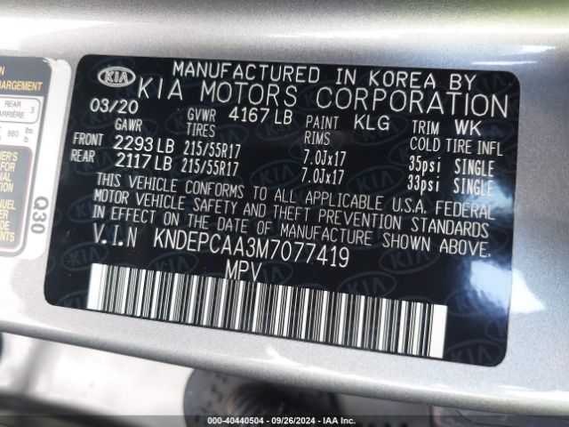 KNDEPCAA3M7077419 KIA Seltos Lx