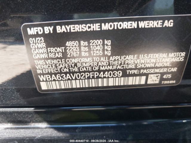 WBA63AV02PFP44039 BMW 430i Gran Coupe