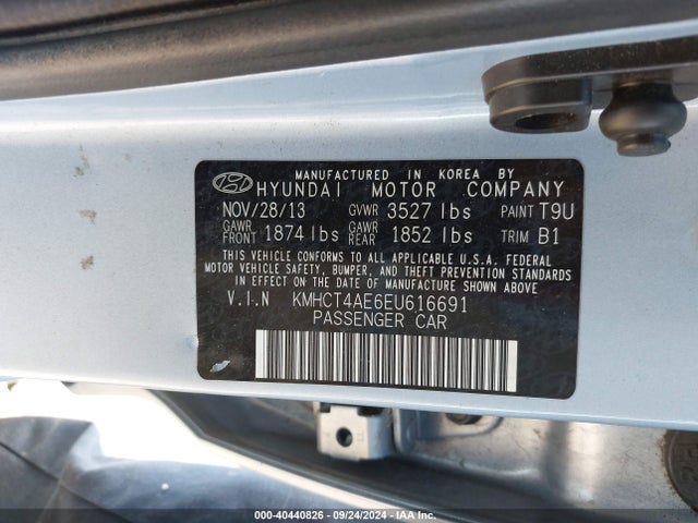 Hyundai ACCENT GLS 2014 KMHCT4AE6EU616691 Image 9