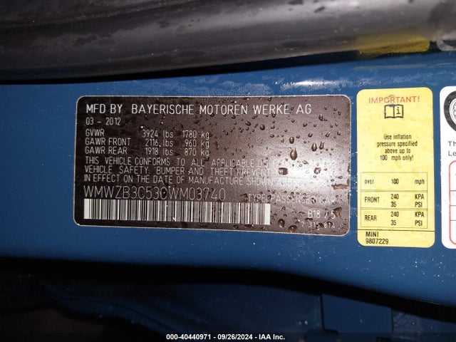 2012 MINI COOPER COUNTRYMAN WMWZB3C53CWM03740 Photo 8