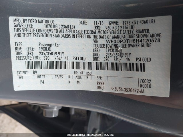 Ford FOCUS RS 2017 WF0DP3TH6H4120578 Image 9