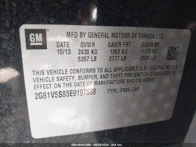2G61V5S83E9197638 Cadillac Xts Vsport Premium