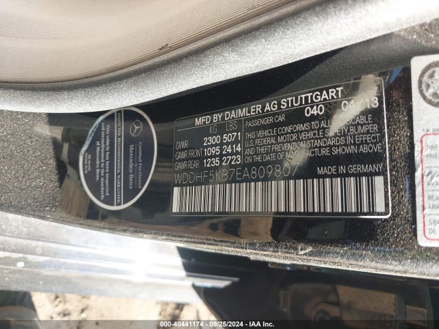 WDDHF5KB7EA809807 Mercedes-Benz E 350