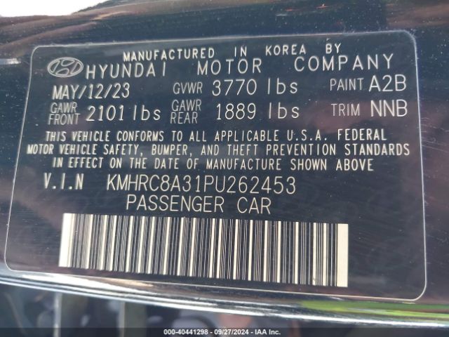 KMHRC8A31PU262453 Hyundai Venue Sel