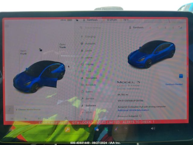 5YJ3E1EB0JF130720 Tesla Model 3 Long Range/performance