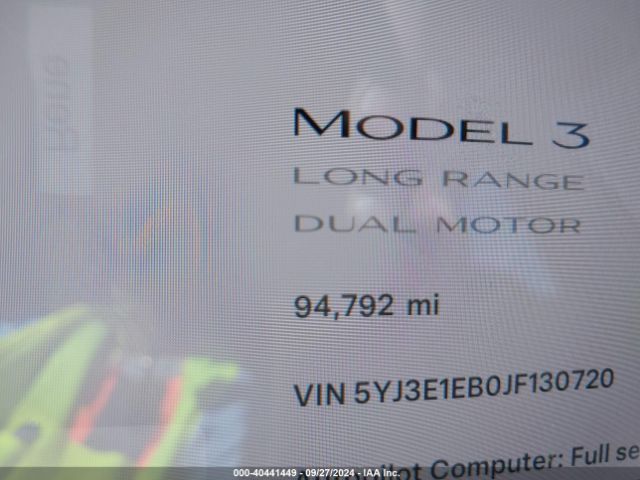 5YJ3E1EB0JF130720 Tesla Model 3 Long Range/performance