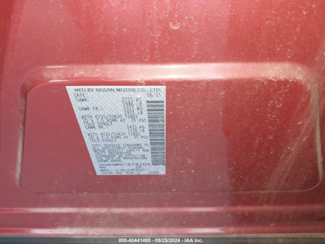 5N1AR2MM9FC678204 Nissan Pathfinder Platinum