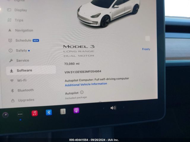 5YJ3E1EB3MF054964 Tesla Model 3 Long Range Dual Motor All-wheel Drive