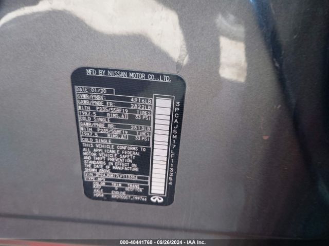 3PCAJ5M17LF113354 Infiniti Qx50 Pure