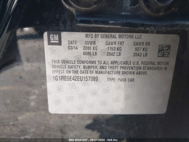 1G1RE6E42EU157089 Chevrolet Volt