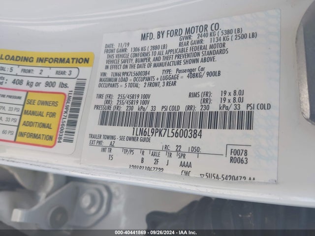 1LN6L9PK7L5600384 Lincoln Continental Standard