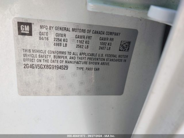 2G4GV5GX8G9194529 Buick Regal Turbo Gs