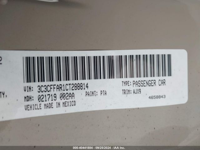 2012 FIAT 500 3C3CFFAR1CT288814 Photo 8