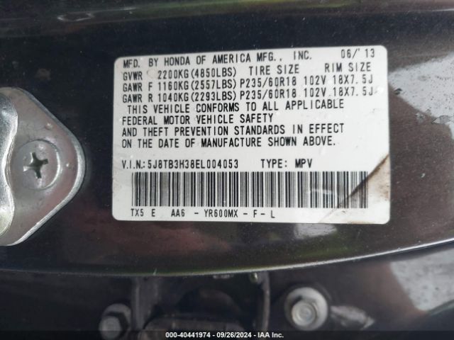 5J8TB3H38EL004053 Acura RDX