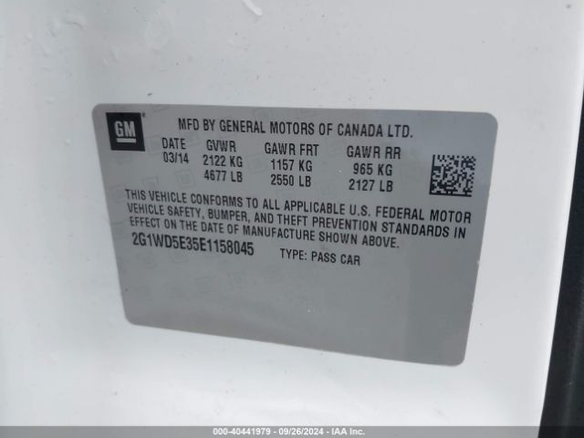 2G1WD5E35E1158045 Chevrolet IMPALA LIMITED POLICE