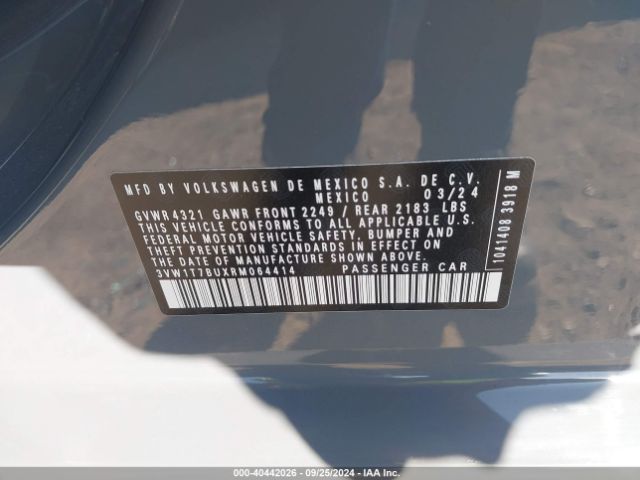 3VW1T7BUXRM064414 Volkswagen Jetta Gli 2.0t Autobahn