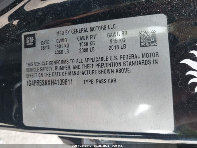 1G4PR5SKXH4109811 Buick Verano Sport Touring