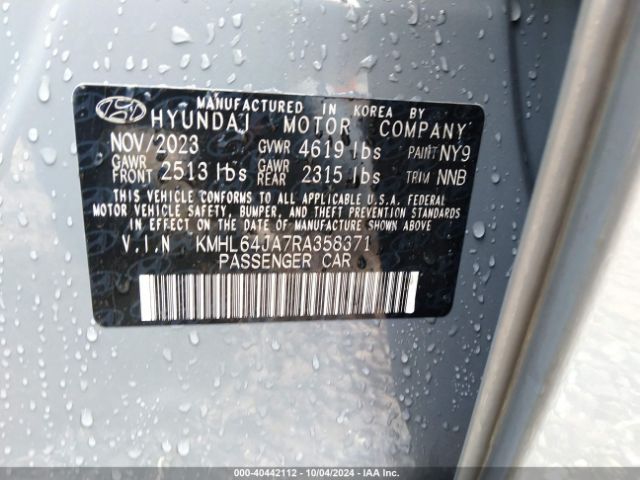 KMHL64JA7RA358371 Hyundai SONATA SEL