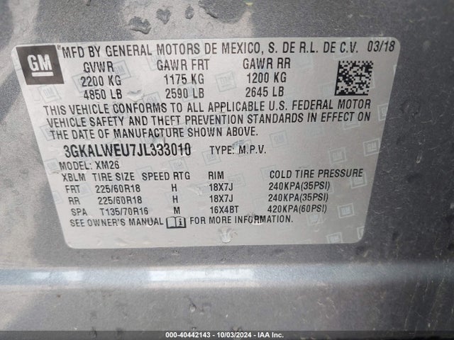 GMC Terrain Slt Diesel 2018 3GKALWEU7JL333010 Image 9