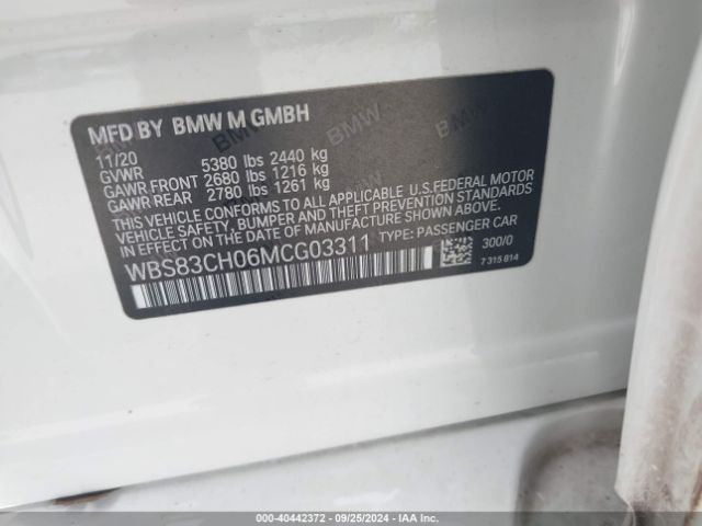 WBS83CH06MCG03311 BMW M5
