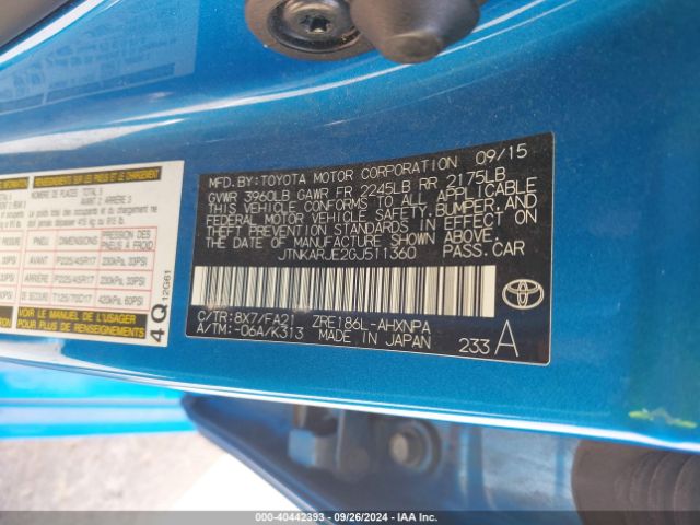 JTNKARJE2GJ511360 Scion IM
