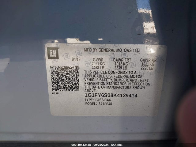 Chevrolet BOLT EV LT 2019 1G1FY6S08K4139414 Image 9