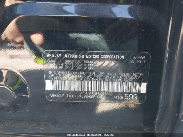 2017 MITSUBISHI LANCER JA32U2FU9HU014999 Photo 8